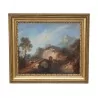 A pair of "Animated Landscape" paintings, Italian school - Moinat - Painting - Landscape